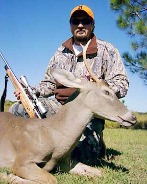 Gabe with his buck