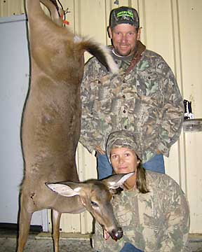 Randy and Tammy with her first deer