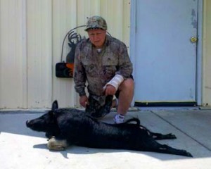 Joe G. with his great tasting meat hog